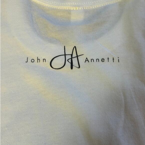 JOHN ANNETTI White Cotton South Beach Surf Recue Long Sleeve Shirt Size Large - Picture 7 of 9